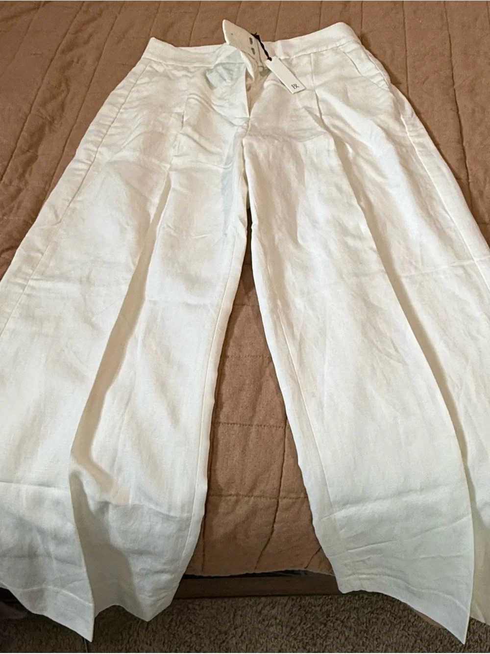 Banana Republic White Linen-Blend Chinos